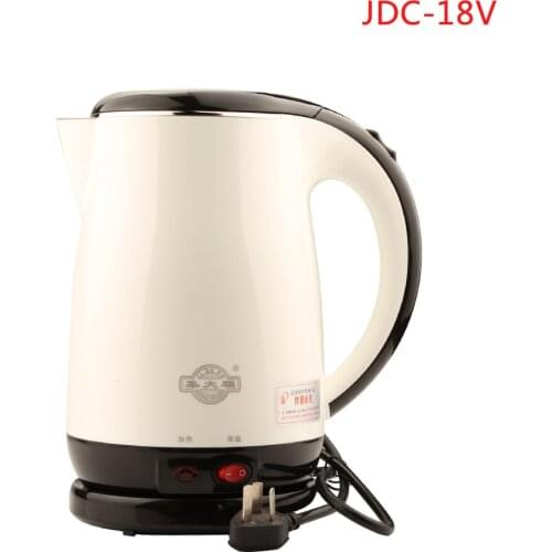 JDC-18V Black Stainless Steel Electric Kettle With Auto-Off Function Quick Heat Water Heating Kettle 1.8L
