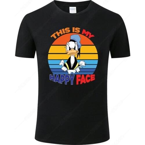 Donald Duck T Shirt Men Fashion Print T-shirt Summer 100% Cotton Short Sleeve Tee Homme Camisa Hombre Unisex Clothes J109