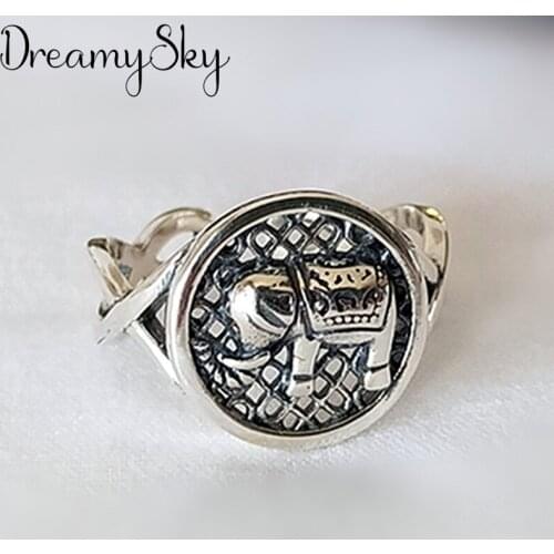 Personality Bohemian Vintage Silver Color Elephant Rings For Women Antique Rings Jewelry 2020