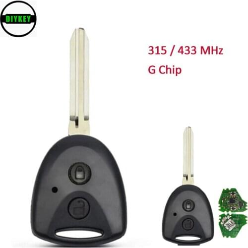 DIYKEY for Toyota Avanza 2016 2017 2018 Remote Key Fob G Chip 315MHz 433MHz 2 Button