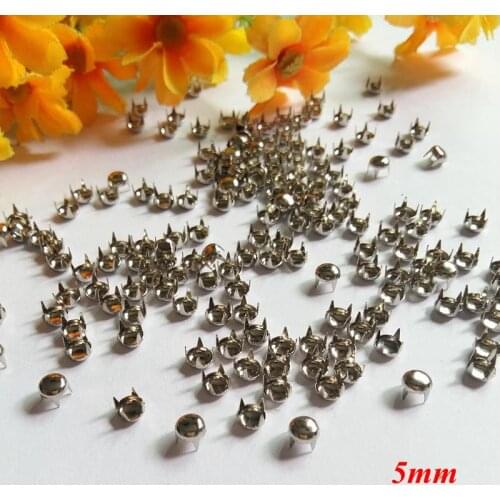 300 pcs Punk 5mm Round decoration Spike Rivet Studs Spots For Clothing Spikes rivets and studs Rivets for handbag