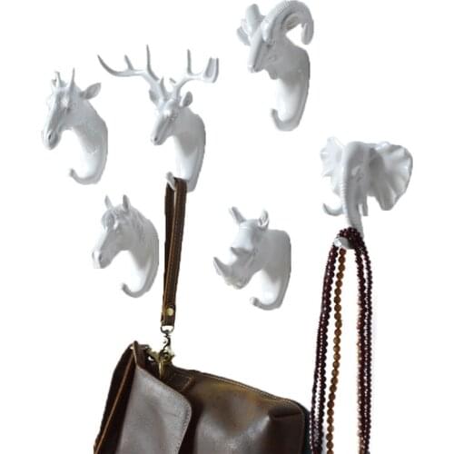 Cute Cartoon House Garment Hanger Hook Gold Black Animals Head Shape Decorative Hook for Hallway Locker Room Wardrobe