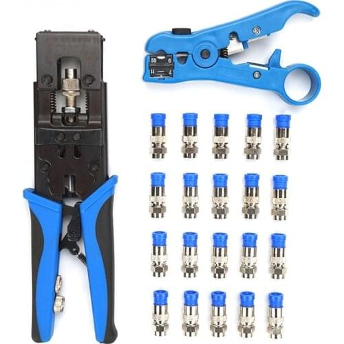 Multifunctional BNC lotus head squeeze pliers coaxial cable F head crimping pliers single product/combination set