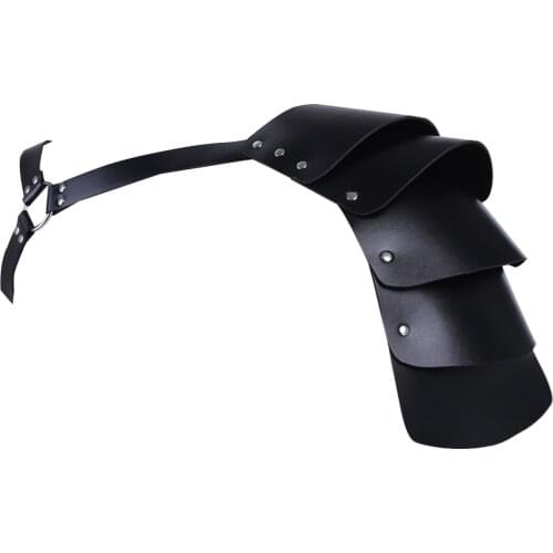 Mens Adjustable Leather Body Chest Harness Armour Mens Shoulder Protector Bandage Strap Shoulder Pad Strap Soldier Costume HOT