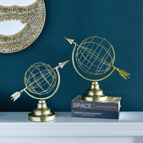 NORDIC INS METAL GLOBE ORNAMENTS ART HOME LIVINGROOM TABLE FIGURINES CRAFTS OFFICE DESKTOP STUDY ROOM ACCESSORIES DECORATION