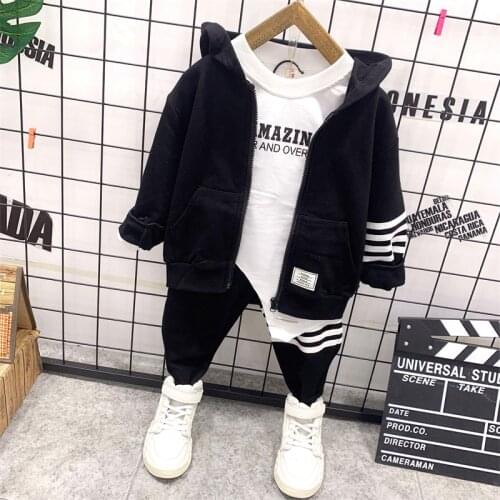 New Boys Clothing Set 2020 Fashion Children Outfits Tracksuit Clothing Children Hooded track suit + Irregular T-shirt Sport Suit