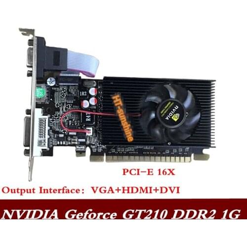 Brand new original Geforce GT210 1G dual-screen HD video card suitable for HP desktop computer PCI-E graphics card 1pcs