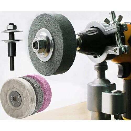 Convert electric drill to metal grinder rotary tool grinding wheel polishing pad grinding disc