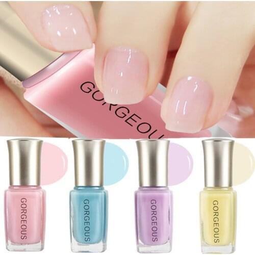 12 Colors Transparent Jelly Nail Polish Pink Purple Fashion Nail Art Easy To Disassemble Colorful Lasting Nail Accessories