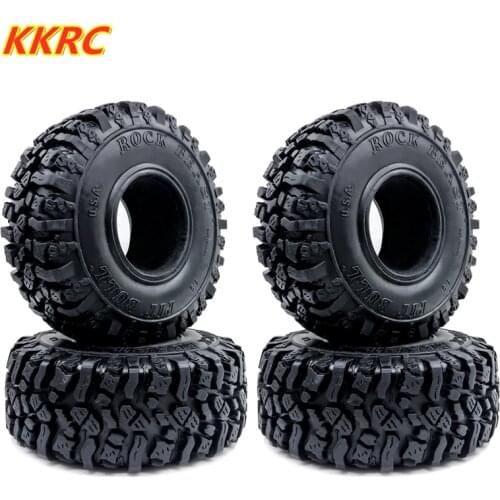 4PCS 115MM 1.9inch Rubber Tires for 1:10 RC Crawler Axial SCX10 SCX10 II 90046 90047 TRX-4 Defender G500 TRX-6 G63
