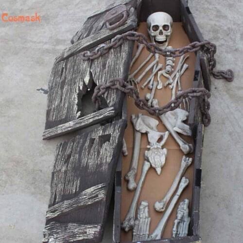 WAYLIKE Halloween Horror Simulation Coffin Haunted House Bar Secret Room Cemetery Scene Props Foam Three-Dimensional Coffin