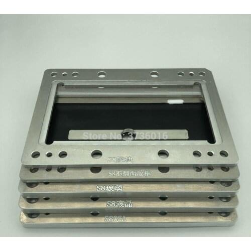 YMJ laminating machine mold for Samsung S8 lcd oca glass laminating with two unbent flex Rubber block for Samsung S8 repair