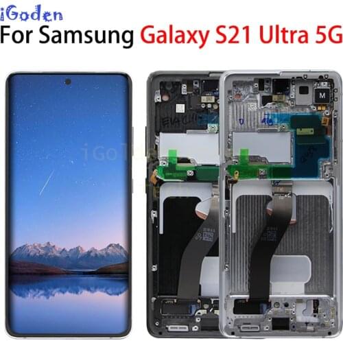 For Samsung Galaxy S21 Ultra G998B G998F/DS G998U G998U1 G998W G998N LCD Display Touch Screen Digitizer Assembly Replacement