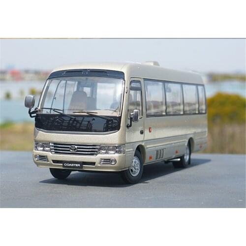 1/24 For Toyota COASTER/Gold Dragon Kast Series Mini Bus Van Model Car Bus Toys Gift Collection Ornament Gold Metal,Plastic