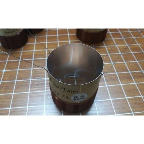1 pcs ID: 60.9mm horn voice coil woofer bass speaker 4 layer Double group coil 2+2 ohm