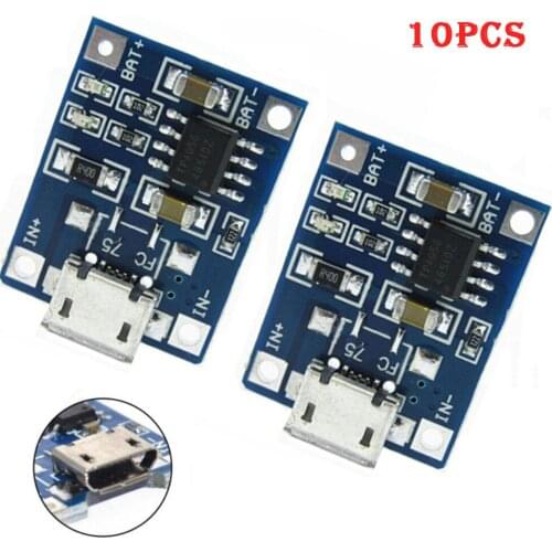 10PCS 1A 5V TP4056 Lithium Battery Charging Module USB Board Electronic Component 319#2