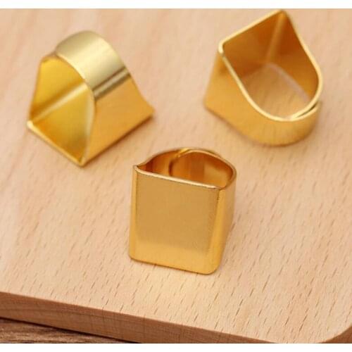 100pcs gold plated personality wide bezel ring 19x20mm square tray adjustable ring blanks findings ring base cabochon settings