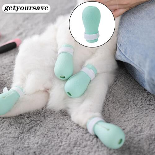 4pcs Cat Bath Anti-scratch Shoes for Cats on Paws Silicone Puppy Washing Feet Cover Pet Bathing Cut Nails Anti-scratch for Cats