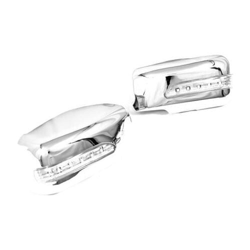 Car Decoration Chrome Side Mirror Cover with LED Side Blinker for Mitsubishi Lancer / Mirage 02-06 / Evolution Gen 7-9