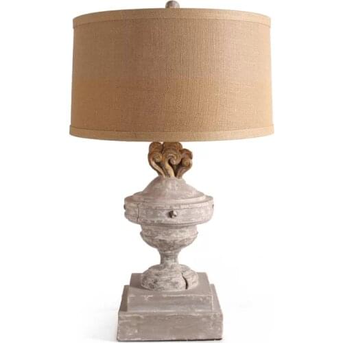 Customized French Solid Wood Wood Antique Artistic Lamp Bedroom Bedside Lighting Lamps Cozy and Romantic Personalized Creative