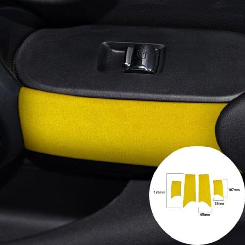 For BMW MINI F55 2014-2020 Alcantara Suede Wrap Car Door Handles Panel Strip Cover Trim Stickers Internal Accessories Styling