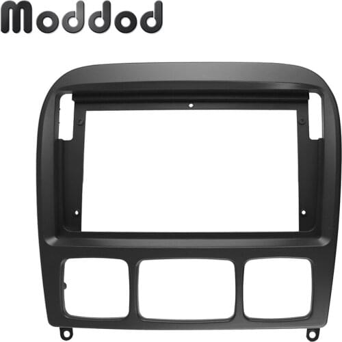 Double Din Fascia for Mercedes-Benz S CLASS W220 2006 9 inch Radio Frame Dashboard Installation Trim Kit Stereo Panel DVD Bezel