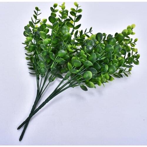 7 fork 35 mesh Simulation Green Plants Eucalyptus Leaf Branch Artificial Fake Flower Wedding Shooting Prop Home Decoration
