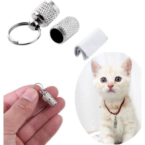 Cute Dog Cat Small Bell Toys Pendant Interactive Pet Dog Ball Toy Cat Toy with Dogs Address Label Collar Accessories