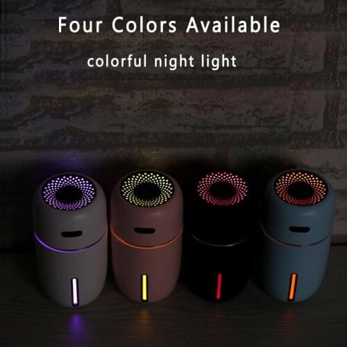 Mini USB Air Humidifier Ultrasonic 200ML Car Air Diffuser Warm Light Mist Maker Portable Air Freshener for Home Office