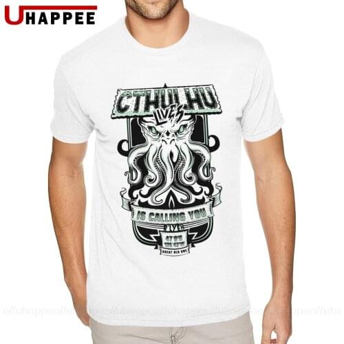 Birthday Cthulhu Is Calling You Shirt Mens 6XL Short Sleeves Premium Cotton Crew Neck T-Shirts