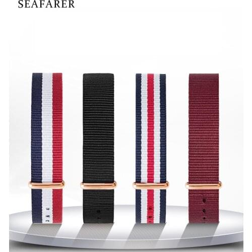 Neway Watchband for dw Nylon Watch Band 18mm 20mm Rose Gold Bracelet Buckle Band for daniel wellington watch Strap men women