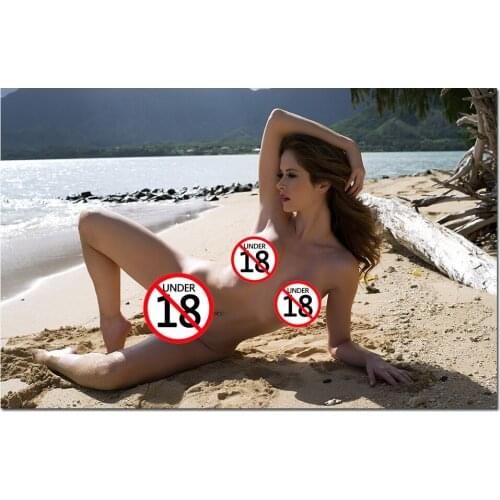 Sexy Girl on the Beach Photo Decorative Posters and Prints DIY Frame Canvas Painting Wall Art Picture For Living Room Decor