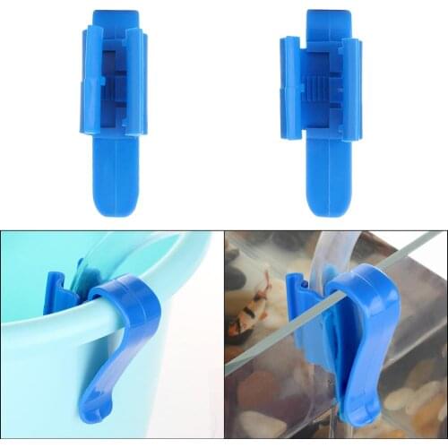Senzeal 2PCS Plastic Multifunction Aquarium Adjustable Pipe & Hose Holder Clip for Water Change