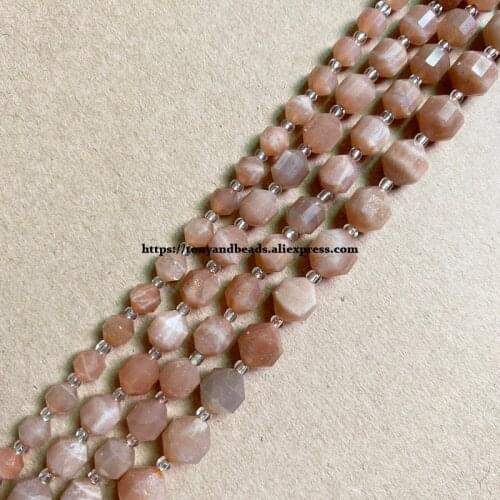 2lots more 10% off ! Semi-precious Stone American Football Faceted AA Quality Peach Sunstone 7" Round Loose Beads 6 8 10 mm