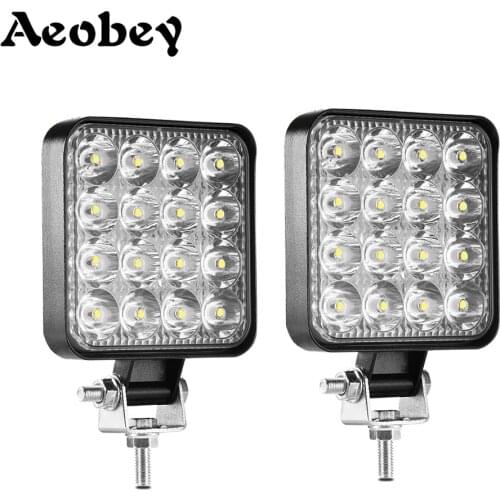 Aeobey Led light bar 48w 16barra Led car light For 4x4 led bar offroad SUV ATV Tractor Boat Trucks Excavator 12V 24V work light