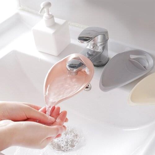 Faucet Extender Solid Color Sink Handle Extension Toddler Bathroom kitchen Kids Children Hand Washing waterproof practical