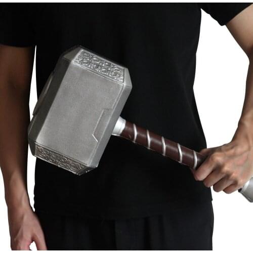 [Funny] Simulation 44cm superhero super hero hammer mjolnir toy model children costume party cosplay toys kids gift