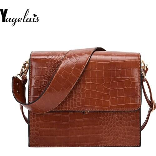 Retro Alligator Bags Women Crocodile Pattern Handbag Capacity Casual Crocodile Shoulder Messenger Bags Ladies PU Purse
