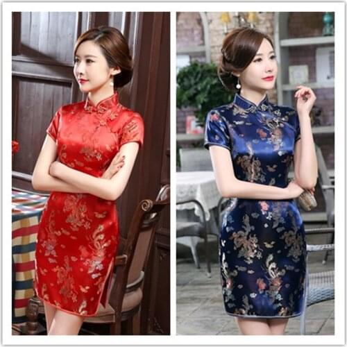 Plus Size 3XL 4XL 5XL 6XL Chinese Qipao Classic Women Satin Cheongsam Oriental Bride Wedding Dresses 2021 New Evening Party Gown