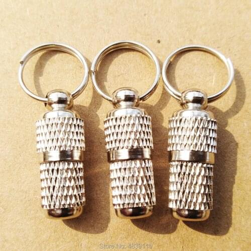 100pcs/lot Zinc Alloy Cylinder Pet Dog Cat ID Tags with Keyring on Top and Scrip Inside for Cats and Small Dogs
