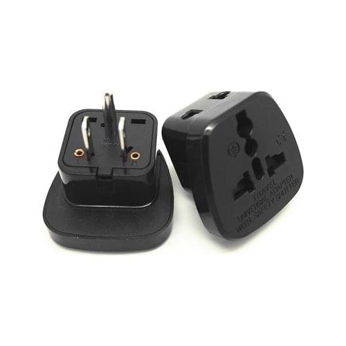 2pcs AC conversion plug American standard conversion socket one to two three pin to two pin SSI-5 travel conversion plug