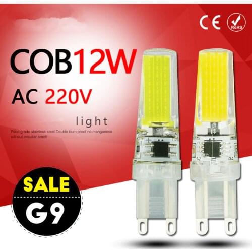 2019 Cree Hot Sale Super Bright LED lamp G9 corn Bulb AC 220V 12W COB LED light 360 degrees Beam Angle spotlight lamps bulb