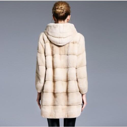 2021 Brand luxury women natural mink fur jacket long style With sashes elegant lady high quality winter fur coat MK-08