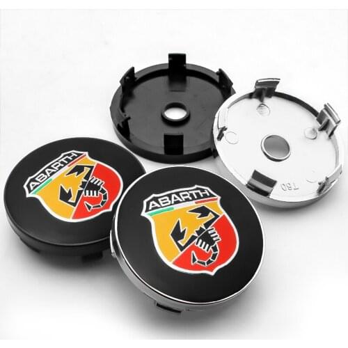 4PCS 60MM Car Wheel Center Hub Caps 56MM Emblem Sticker Decal For Fiat Punto Abarth 500 Stilo Ducato Palio Car Accessories