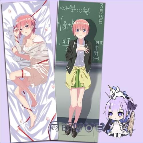 Anime The Quintessential Quintuplets Nakano Ichika Sexy Cosplay Dakimakura Hugging Body Pillow Case Pillow Cushion Cover MOE