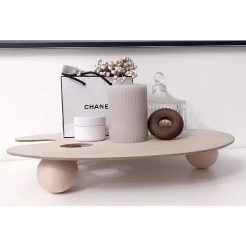 Homemade Wooden Tray Color Palette Shape Desktop Storage Net Celebrity Desktop Ornaments