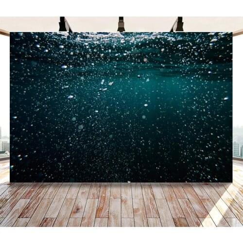 Blue Bubbles Below The Sea Surface Backdrops Artistic Photos Background Decorations for Beach Holiday Theme Photography Props