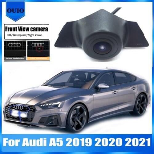 HD Car Front View camera | For Audi A5 2019 2020 2021 Night Vision / waterproof Front Camera / Parking LOGO Front Camera