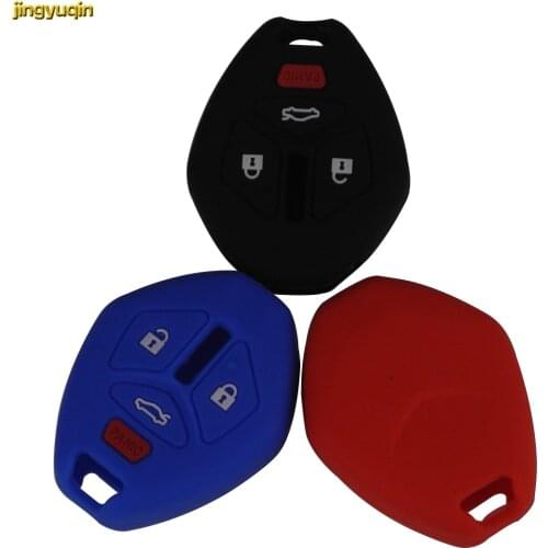 Jingyuqin 20pcs 4 Buttons Remote Silicone Auto Car Key Case FOB for MITSUBISHI /Eclipse / Galant /Lancer Key Bag Styling