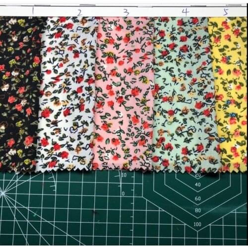 Korean printed chiffon fabric small broken flowers impermeable Chiffon Dress summer new fabric clothing fabric